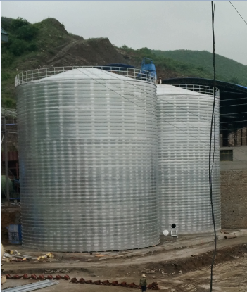 青神粮食钢板仓的安装全过程不用热焊接